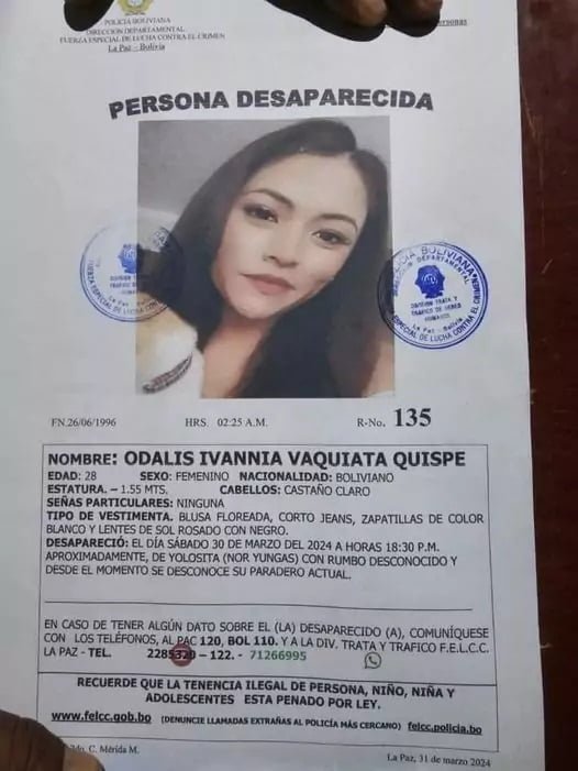 Odalis se fue de viaje con su novio y luego de una discusión desapareció