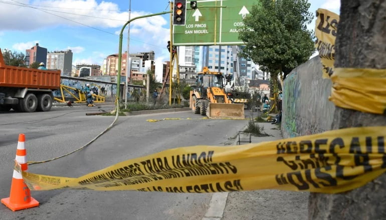 Se reporta un nuevo sifonamiento en la avenida Costanera de La Paz