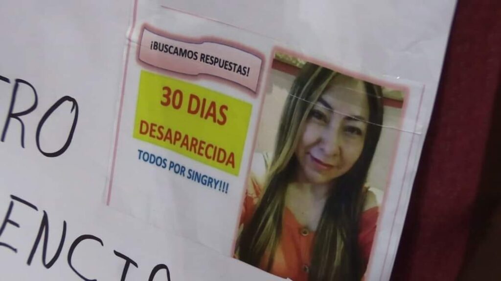 Singry Paco es buscada desde hace 2 meses en Tarija, su pareja fue aprehendida por feminicidio