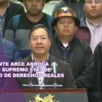 Presidente Arce abroga Decreto Supremo 5143 de registro de Derechos Reales
