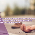 Niño de seis años muere atropellado por cisterna conducida por adolescente de 14 años en Cochabamba