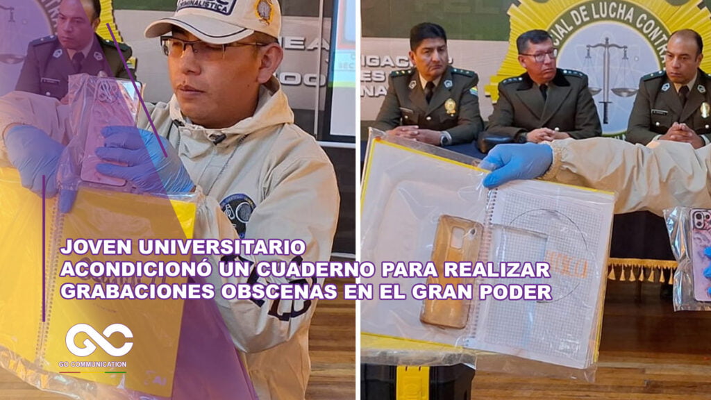 Joven universitario acondicionó un cuaderno para realizar grabaciones obscenas en el Gran Poder