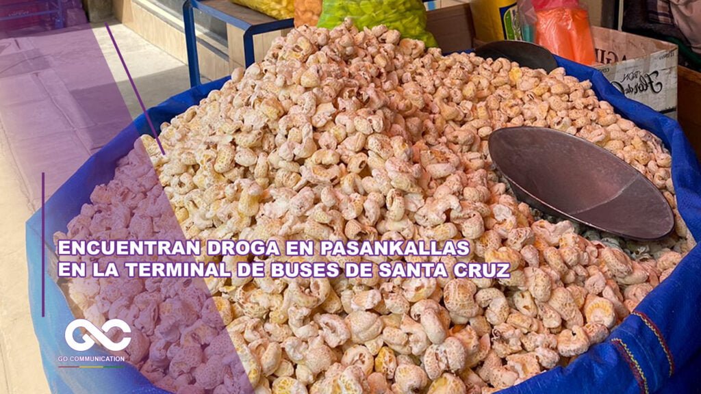 Encuentran droga en pasankallas en la terminal de buses de Santa Cruz