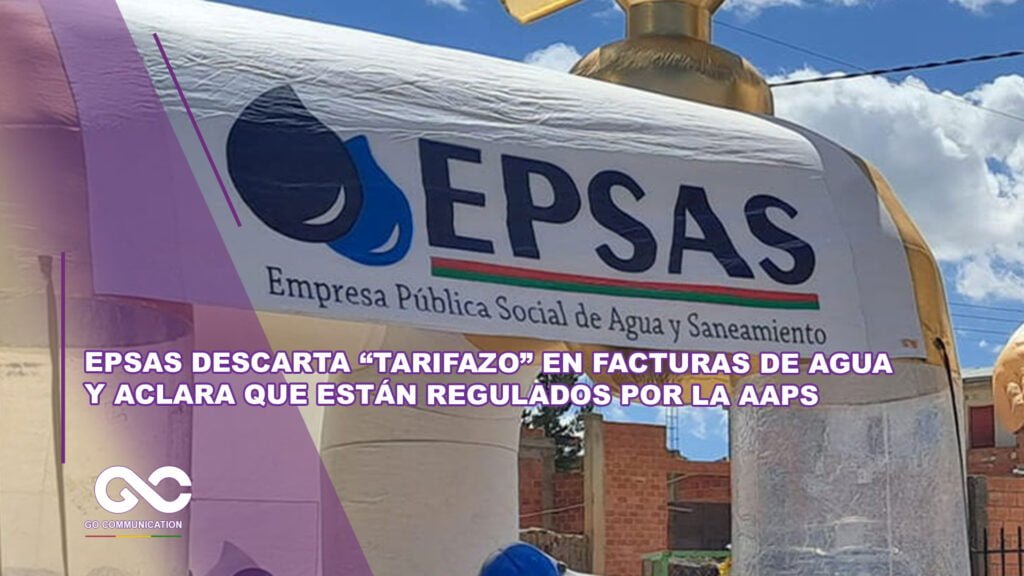 Epsas descarta “tarifazo” en facturas de agua y aclara que están regulados por la AAPS