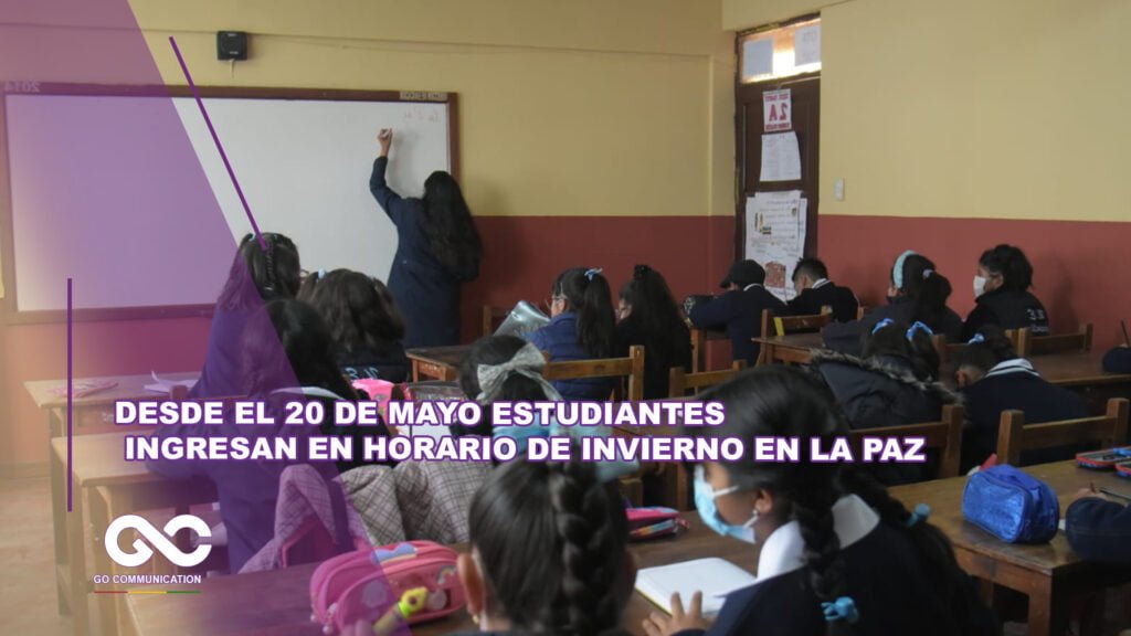 Desde el 20 de mayo estudiantes ingresan en horario de invierno en La Paz