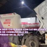 Incautan seis cisternas con 3.6 millones de litros de combustible en una propiedad en El Alto  