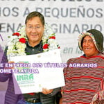 Luis Arce entrega 935 títulos agrarios y compromete ayuda