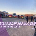 Transporte anuncia bloqueo en la carretera La Paz-Oruro y movilizaciones en cuatro departamentos este lunes