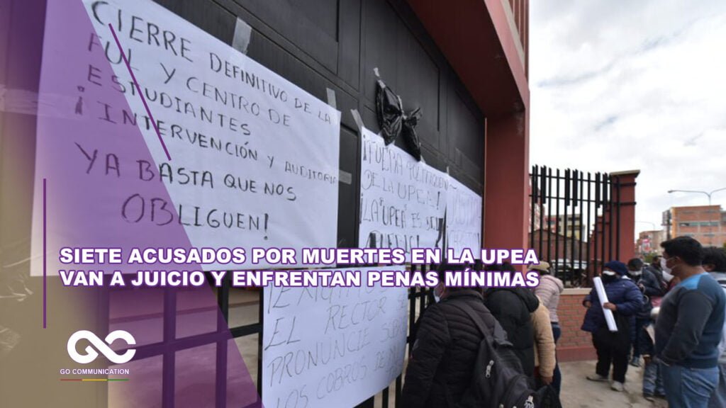 Siete acusados por muertes en la UPEA van a juicio y enfrentan penas mínimas