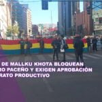 Mineros de Mallku Khota bloquean el centro paceño y exigen aprobación de contrato productivo