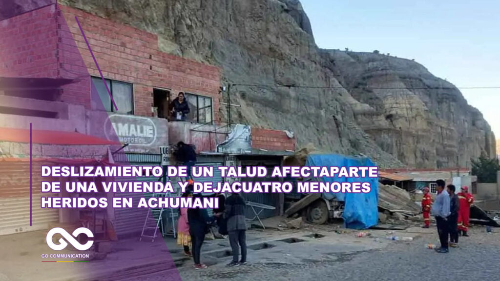 Deslizamiento de un talud afecta parte de una vivienda y deja cuatro menores heridos en Achumani