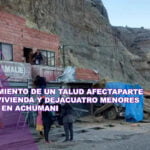 Deslizamiento de un talud afecta parte de una vivienda y deja cuatro menores heridos en Achumani