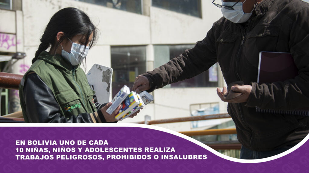 En Bolivia uno de cada 10 niñas, niños y adolescentes realiza trabajos peligrosos, prohibidos o insalubres