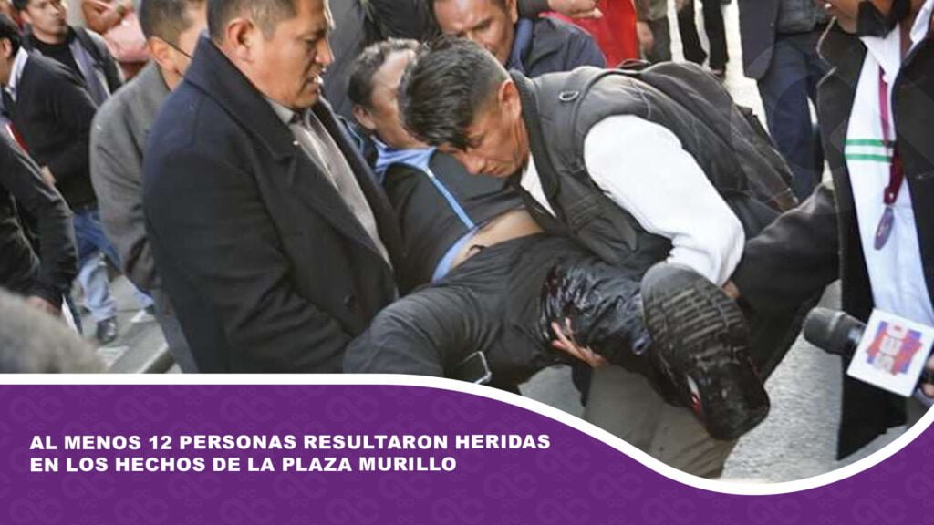 Al menos 12 personas resultaron heridas en los hechos de la plaza Murillo