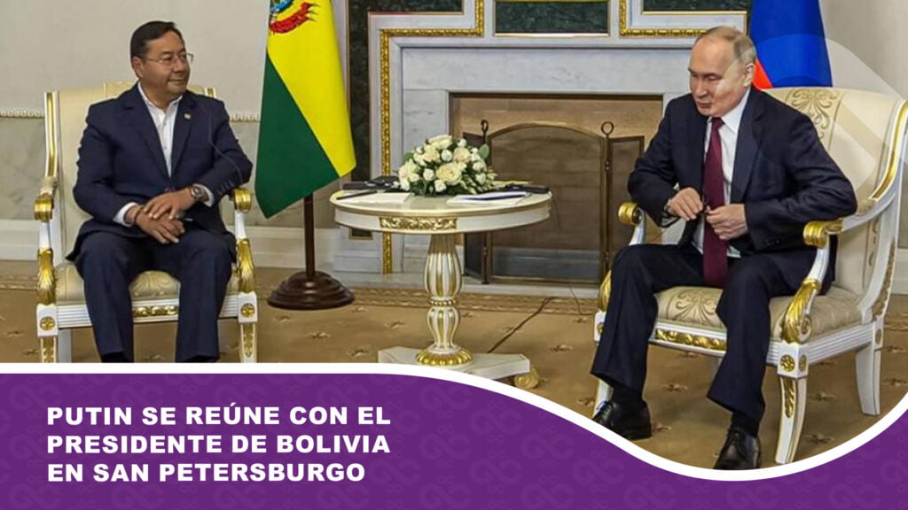 Putin se reúne con el presidente de Bolivia en San Petersburgo