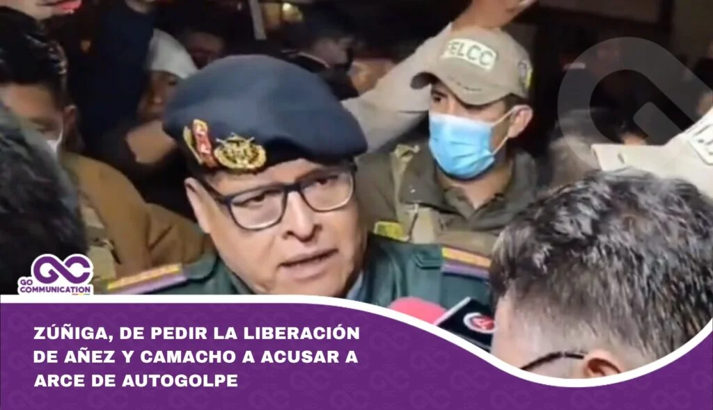 Zúñiga, de pedir la liberación de Añez y Camacho a acusar a Arce de autogolpe