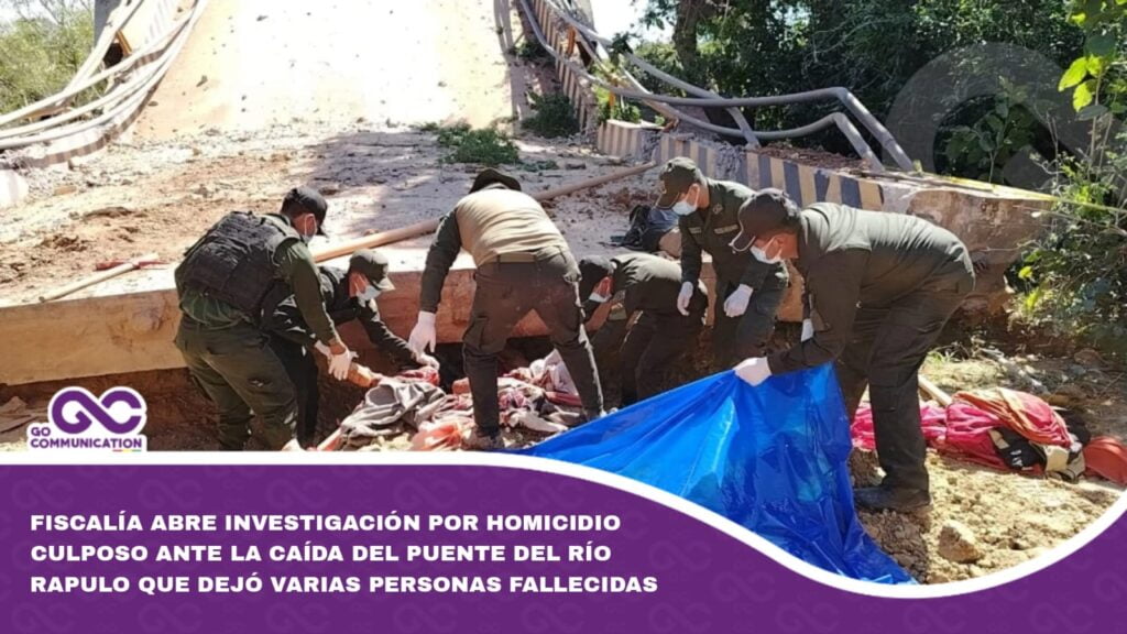 Fiscalía abre investigación por homicidio culposo ante la caída del puente del río Rapulo que dejó varias personas fallecidas