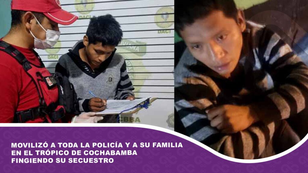 Movilizó a toda la Policía y a su familia en el trópico de Cochabamba fingiendo su secuestro