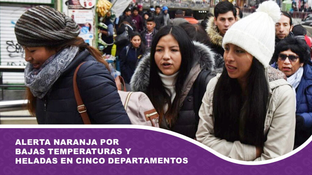 Alerta naranja por bajas temperaturas y heladas en cinco departamentos