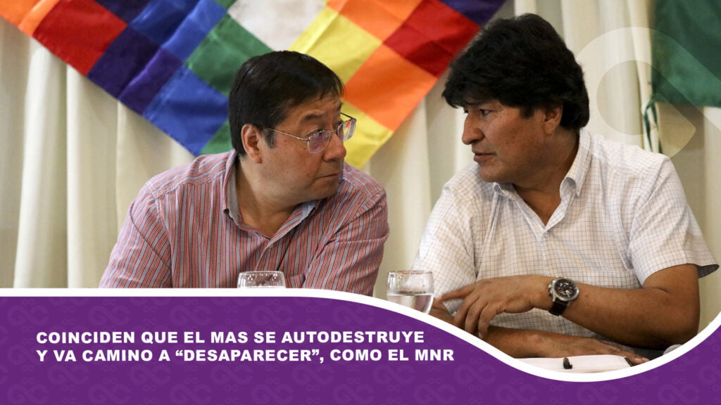 Coinciden que el MAS se autodestruye y va camino a “desaparecer”, como el MNR