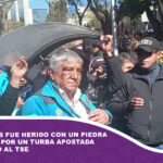 Alcalde Arias fue herido con un piedra en el rostro por un turba apostada en el ingreso al TSE