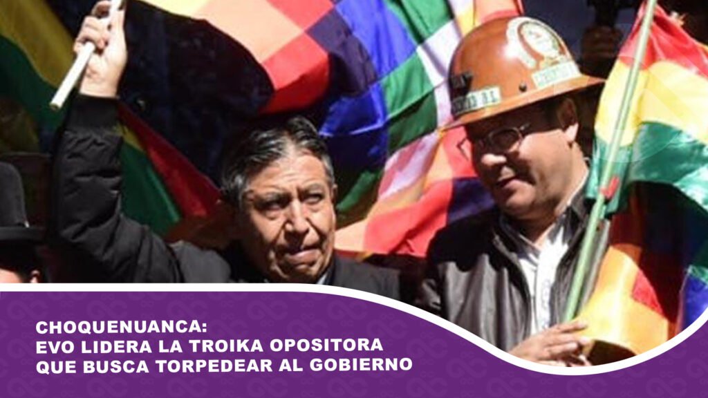 Choquenuanca: Evo lidera la troika opositora que busca torpedear al Gobierno