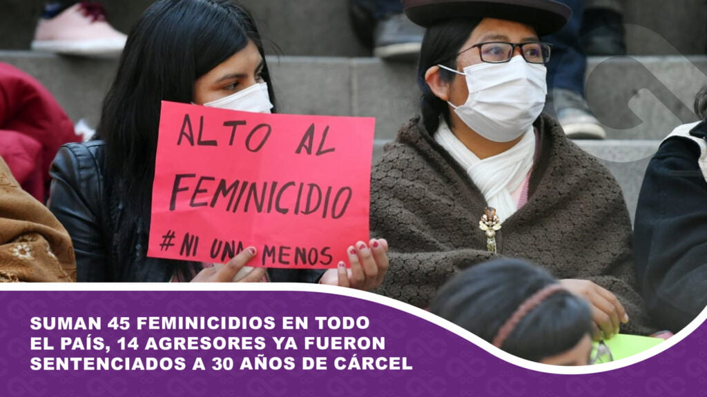 Suman 45 feminicidios en todo el país, 14 agresores ya fueron sentenciados a 30 años de cárcel