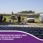 Tras cinco operativos en Santa Cruz incautan más 400 kg de cocaína y aprehenden a 9 personas