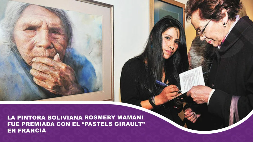 La pintora boliviana Rosmery Mamani fue premiada con el “Pastels Girault” en Francia
