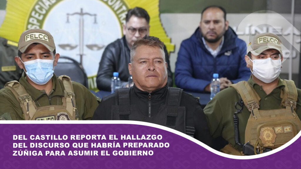 Del Castillo reporta el hallazgo del discurso que habría preparado Zúñiga para asumir el Gobierno