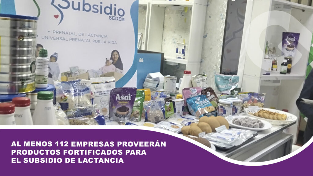 Al menos 112 empresas proveerán productos fortificados para el subsidio de lactancia