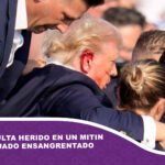 Trump resulta herido en un mitin y fue evacuado ensangrentado