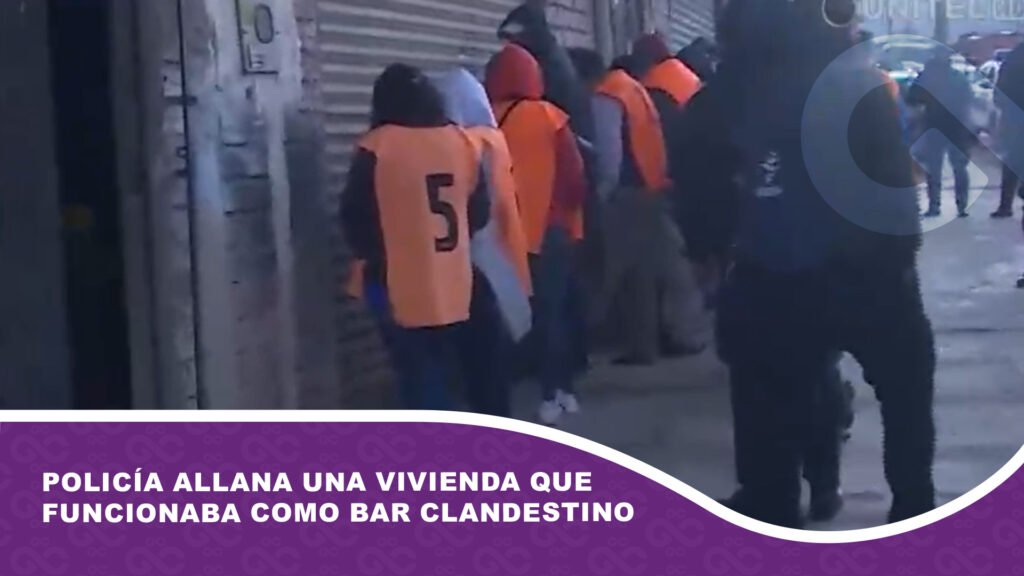Policía allana una vivienda que funcionaba como bar clandestino, hay 36 arrestados