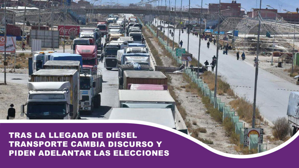 Tras la llegada de diésel transporte cambia discurso y piden adelantar las elecciones