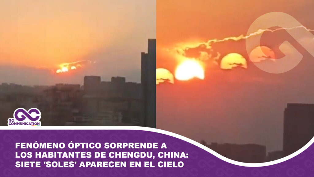 Fenómeno óptico sorprende a los habitantes de Chengdu, China: Siete ‘soles’ aparecen en el cielo