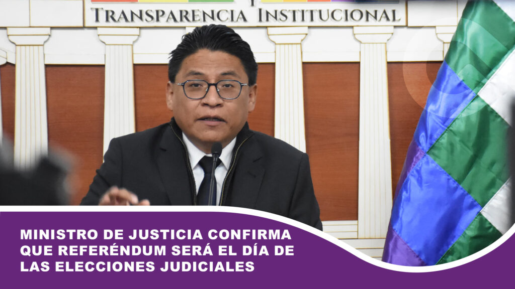 Ministro de Justicia confirma que referéndum será el día de las elecciones judiciales