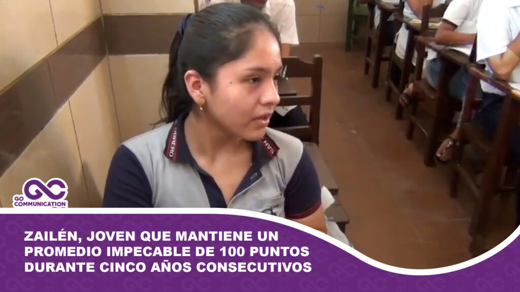 Zailén, joven que mantiene un promedio impecable de 100 puntos durante cinco años consecutivos y vive a 10km de su colegio