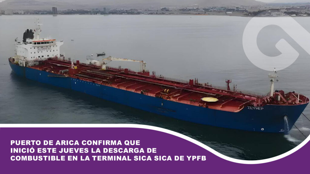 Puerto de Arica confirma que inició este jueves la descarga de combustible en la terminal Sica Sica de YPFB