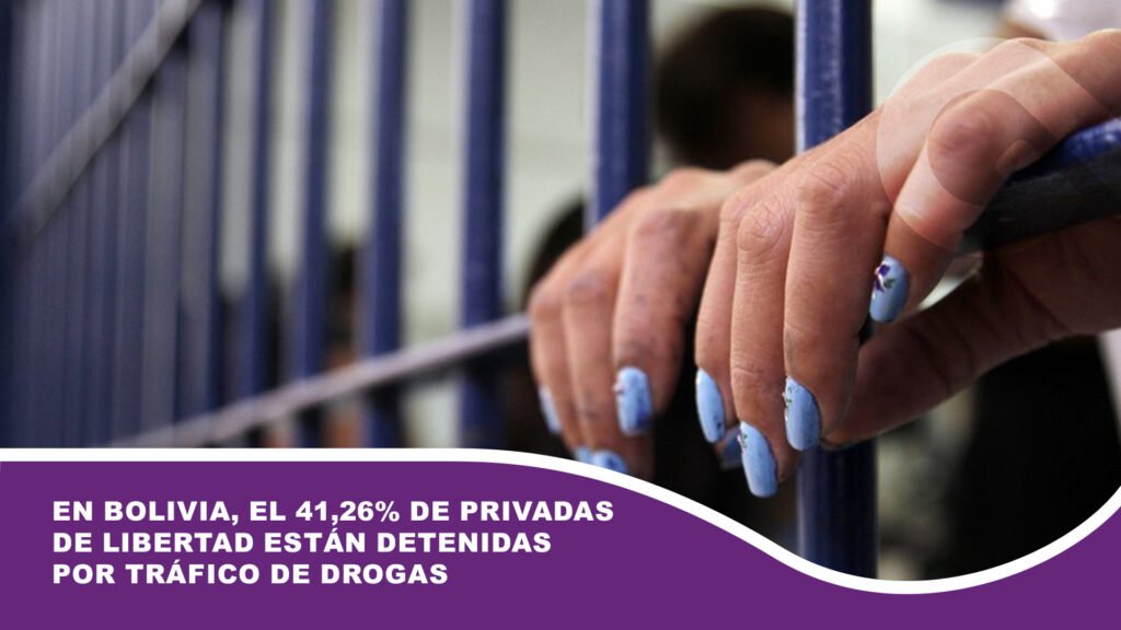En Bolivia, el 41,26% de privadas de libertad están detenidas por tráfico de drogas
