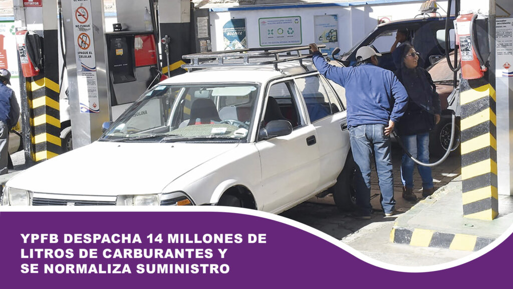 YPFB despacha 14 millones de litros de carburantes y se normaliza suministro