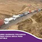 Bloqueo en Tambo Quemado perjudica paso de cisternas hacia Arica para cargar combustible