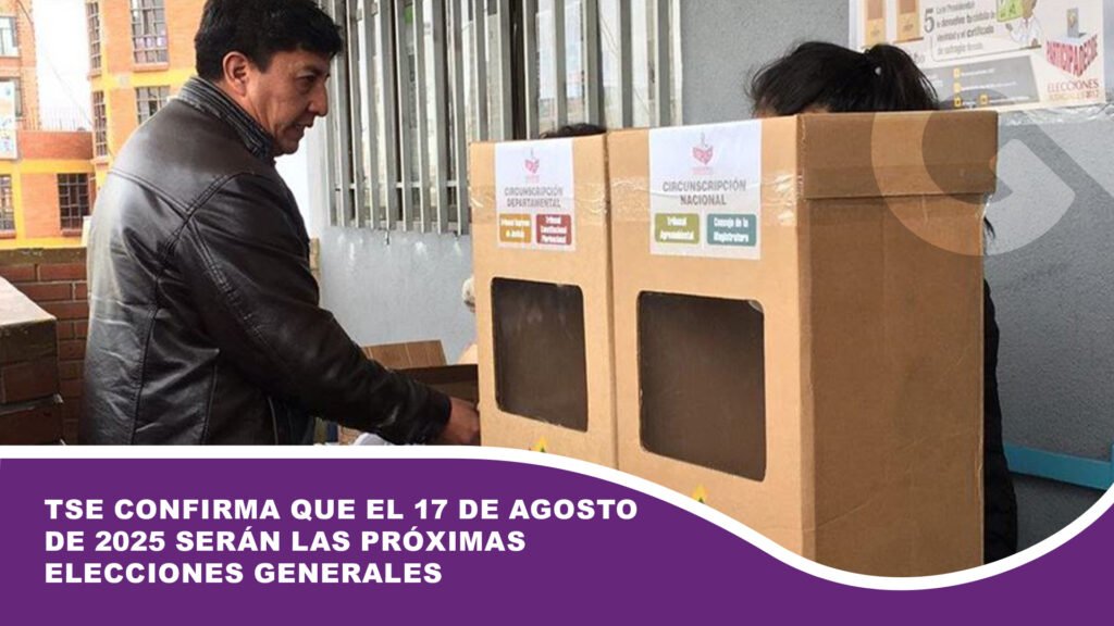 TSE confirma que el 17 de agosto de 2025 serán las próximas Elecciones Generales