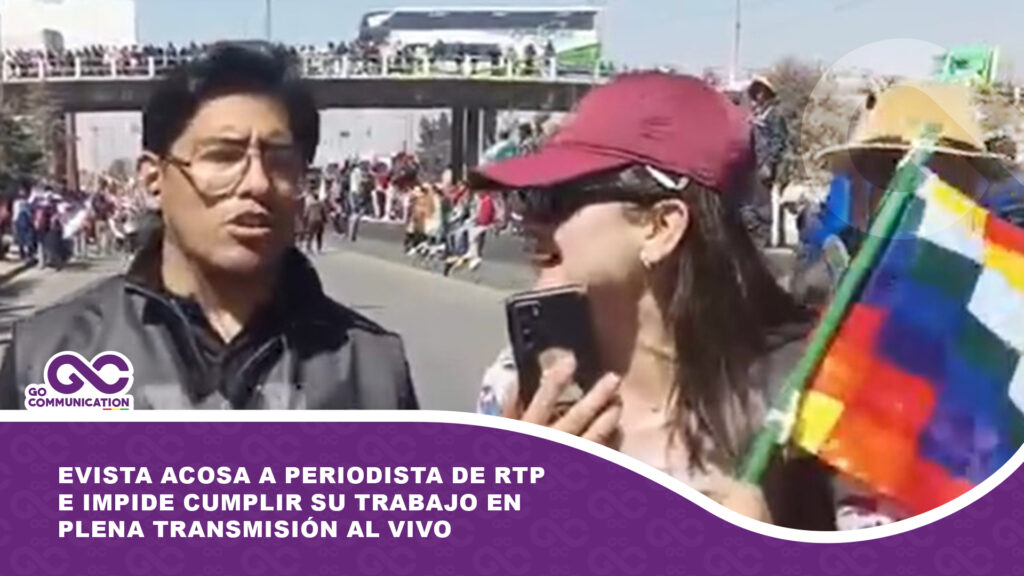 Evista acosa a periodista de RTP e impide cumplir su trabajo en plena transmisión al vivo