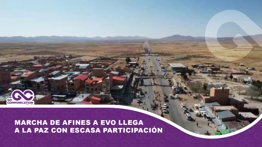 Marcha de afines a Evo llega a La Paz con escasa participación