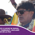 «No necesito a Lucho ni pegas, yo siembro tambaquí», declara Evo Morales en La Paz