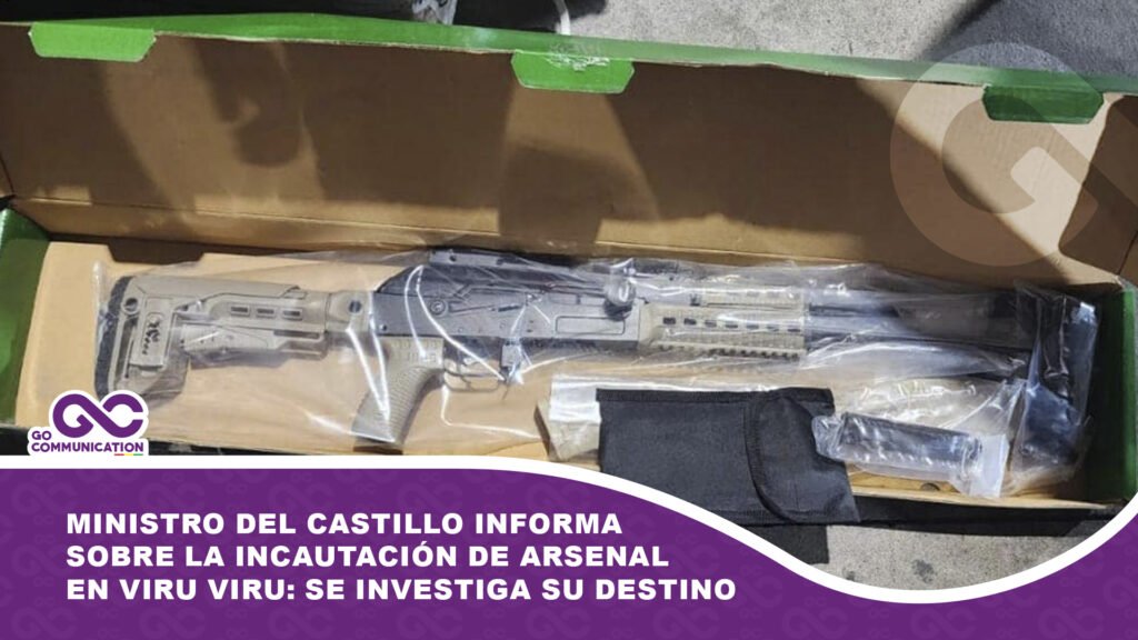 Ministro Del Castillo informa sobre la incautación en Viru Viru iba a ser usado en una convulsión