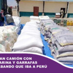 Interceptan camión con azúcar, harina y garrafas de contrabando que iba a Perú