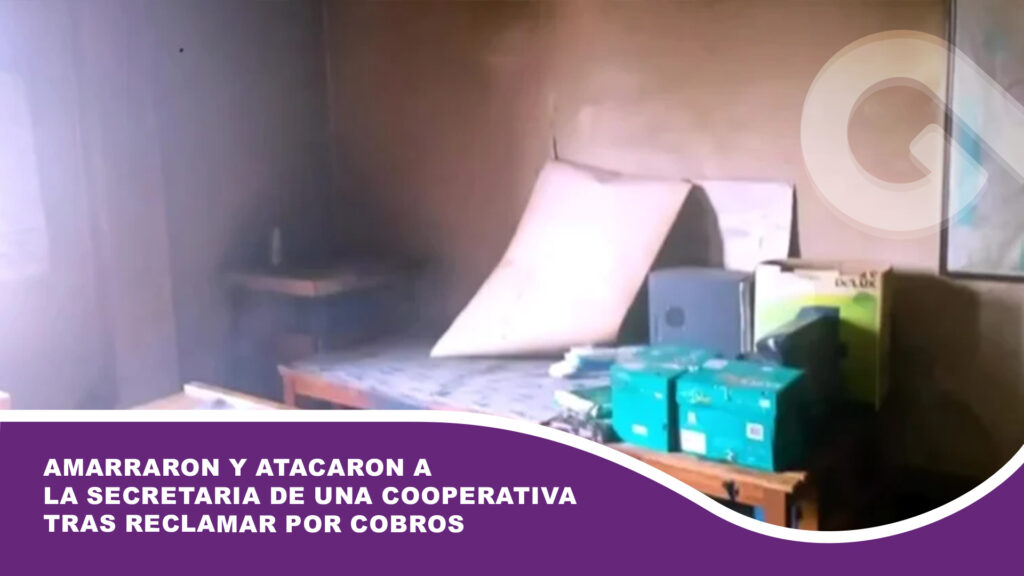 Amarraron y atacaron a la secretaria de una cooperativa tras reclamar por cobros