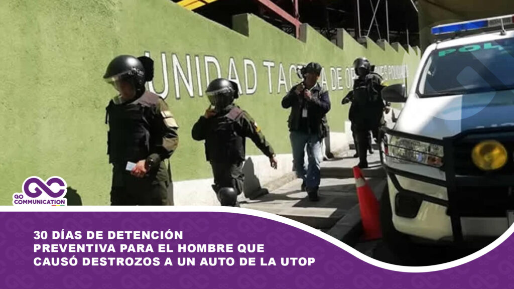 30 días de detención preventiva para el hombre que causó destrozos a un auto de la UTOP