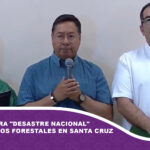 Arce declara «desastre nacional» por incendios forestales en Santa Cruz